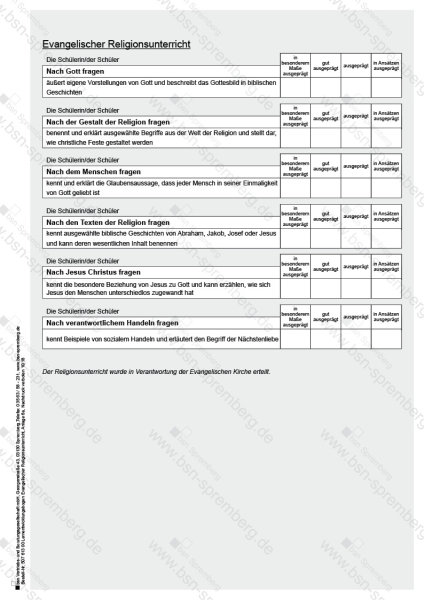 Lernentwicklungsbogen