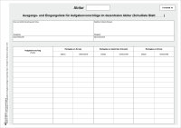 Ausgangs und Eingangsliste