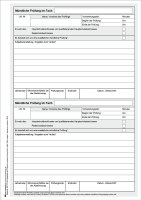 Einlegeblatt zum Protokoll über die mündlichen Prüfungen HSA, qualif. HSA, RSA