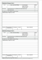 Einlegeblatt zum Protokoll über die mündlichen Prüfungen HSA, qualif. HSA, RSA