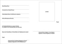 Schülerausweis weiß mit Leitmarke Thüringen, mehrsprachig, Karton