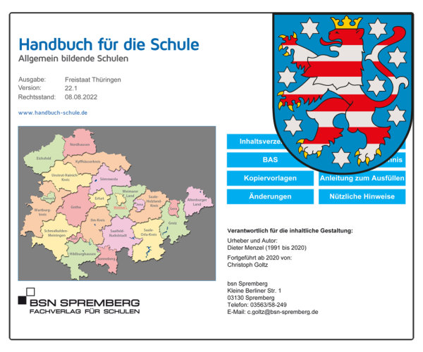 Handbuch für die allgemein bildende Schule, für den Freistaat Thüringen