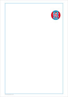 Blatt für Zeugnisdruck, Thüringen-Logo oben...