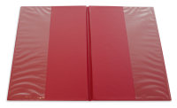 Stabile Schutzhülle mit Fenster und 2 Einstecktaschen, für Broschüren ca. DIN A4, rot
