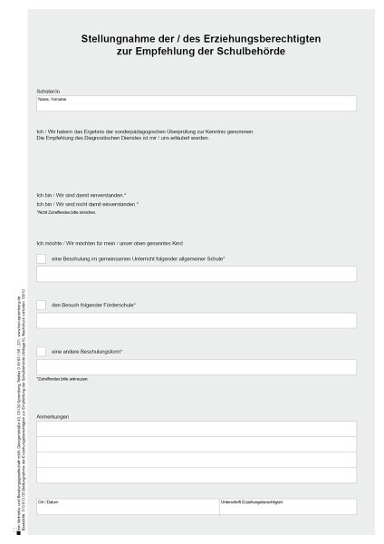 Stellungnahme der Erziehungs-
