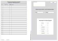 Bewertung Arbeits- und Sozialverhalten für 30 Schüler/innen, M-V