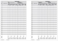 Bewertung Arbeits- und Sozialverhalten für 30 Schüler/innen, M-V