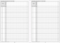 Klassenbuch für 1 Schuljahr, Stundenberichte von Montag bis Freitag, mit wöchentlichem Versäumnis-Nachweis, ohne Ausfallstatistik