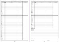 Klassenbuch für 1 Schuljahr, Stundenberichte von Montag bis Freitag, mit wöchentlichem Versäumnis-Nachweis, ohne Ausfallstatistik