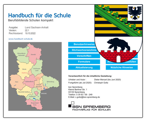 Handbuch für die berufsbildende Schule, für Sachsen-Anhalt