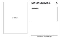 Schülerausweis Scheckkarten