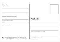 Anforderung Schülerunterlagen, Freistaat Thüringen, Postkarte