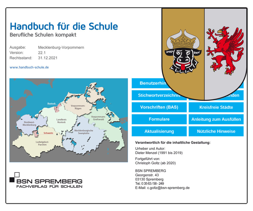 Handbuch Für Die Berufsbildende Schule, Für Mecklenburg-Vorpommern