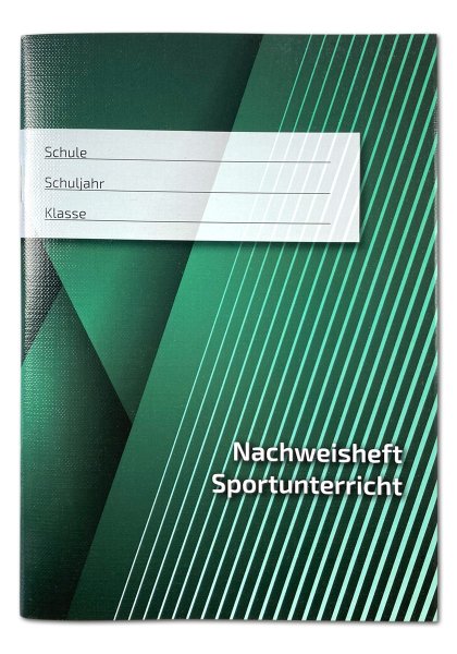 Nachweisheft für den Sportunterricht, grün, ca. A5