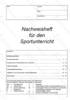 Nachweisheft für den Sportunterricht, blau ca. A5