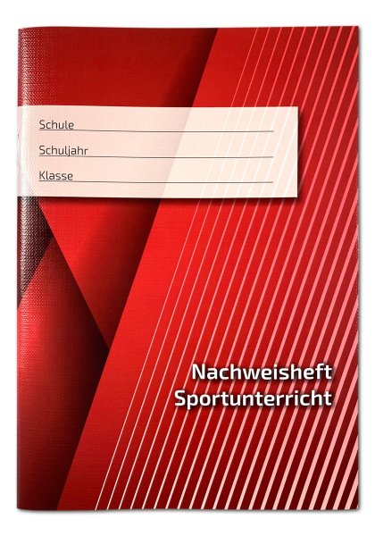 Nachweisheft für den Sportunterricht, rot ca. A5