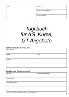 Nachweisheft für Arbeitsgemeinschaften (AG), Kurse...