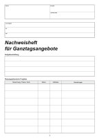 Nachweisheft für Ganztagsangebote ca. A4