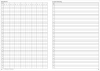 Notenbuch, 1 Doppelseite je Schüler/in, für 22 Fächer, ohne Kopfnoten