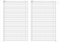 Notenbuch mehrjährig, variabel für 34 oder 68 Fächer, für 40 Schüler/innen, ohne Kopfnoten