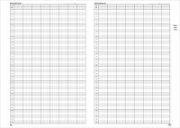 Notenbuch mehrjährig, variabel für 34 oder 68 Fächer, für 40 Schüler/innen, ohne Kopfnoten