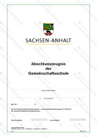 Abschlusszeugnis der Gemeinschaftsschule, Sachsen-Anhalt
