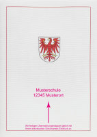 Überreichungsmappe mit Wappen Brandenburg (mit...