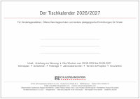 F&L - Tischkalender für Kindertagesstätten und Offene Ganztagsschulen, 2026/2027