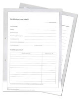 Komplett-Set für 1 Jahr handwerkliche Berufsausbildung (2x Block für den Ausbildungsnachweis mit täglichem Eintrag Mo-Sa und Wochenbericht, Schnellhefter silbergrau, Deckblatt grün)