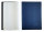 Zeugnismappe tintenblau mit senkrechter Silberprägung "ZEUGNISSE", Deckblatt und Prospekthüllen