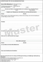 F&L - Erste-Hilfe-Meldeblock für Kitas und Schulen