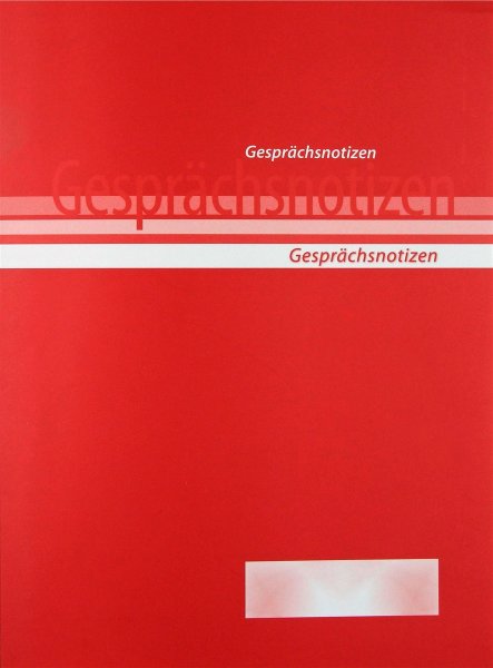 F&L Gesprächsnotizen / Protokollbuch, DIN A5, 128 Seiten, Spriralbindung, rot