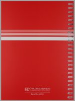 F&L Gesprächsnotizen / Protokollbuch, DIN A5, 128 Seiten, Spriralbindung, rot