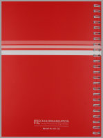 Gesprächsnotizen / Protokollbuch, DIN A5, 128 Seiten, Spriralbindung, rot