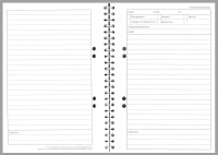 Gesprächsnotizen / Protokollbuch, DIN A5, 128 Seiten, Spriralbindung, rot