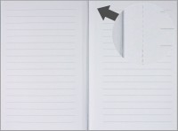 F&L - Notizbuch im Taschenformat, liniert, perforierte Seiten