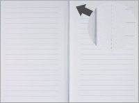 F&L - Notizbuch im Taschenformat, liniert, perforierte Seiten
