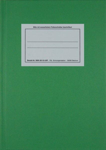 F&L – Protokollbuch DIN A5,  grün, punktiert