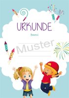 Blanko-Urkunden für die Kita und Grundschule, Block mit 24 Urkunden