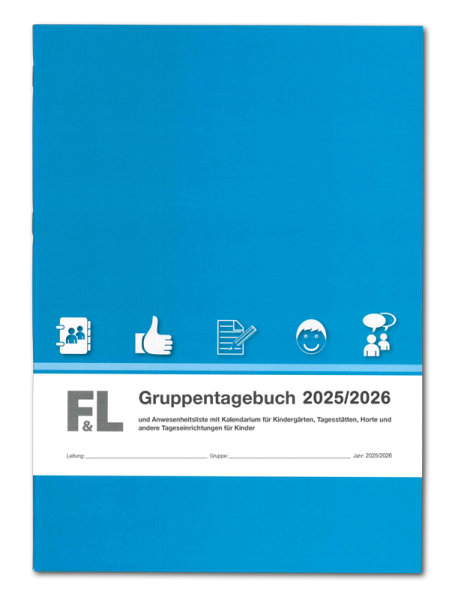 F&L Gruppentagebuch (blau) für Kita, Hort mit Kalendarium Ausgabe 2025/2026