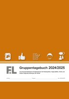 Gruppentagebuch (orange) für Kita, Hort mit Kalendarium Ausgabe 2023/2024
