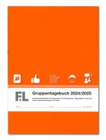 F&L Gruppentagebuch (orange) für Kita, Hort mit Kalendarium Ausgabe 2024/2025