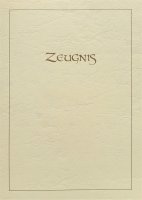 5er Pack Überreichungsmappe elfenbein, Titel u. Rahmen gold, genarbter Karton