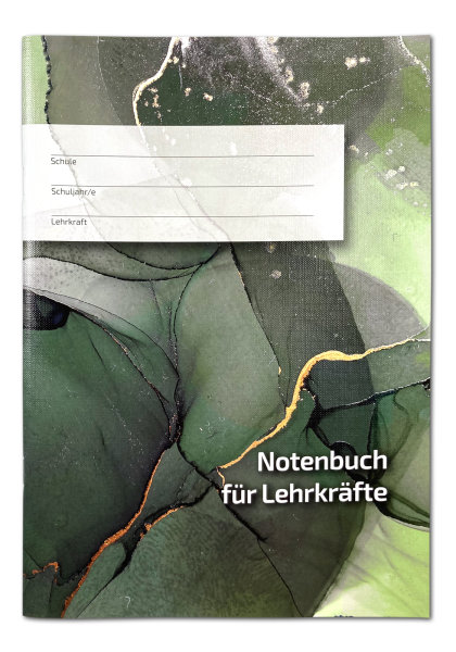 Notenbuch für die Lehrkraft, DIN A4,  für 30 Fächer / Kurse und Klassen