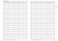 Notenbuch für 35 Fächer / Kurse, Leistungsbewertung mit Punkten / Noten, ohne Kopfnoten