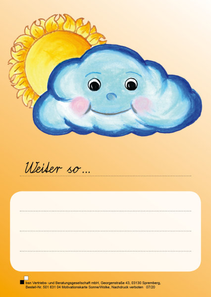 Motivationskarte Sonne/Wolke