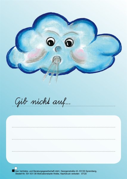 Motivationskarte für die Primarstufe – Wolke