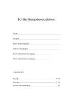 Schülerübergabeverzeichnis für den Freistaat Sachsen