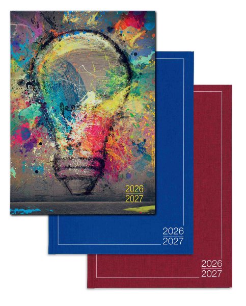 F&L - Lehrerkalender Planer 2026/2027, DIN A4 plus, mehrfarbig, blau oder rot