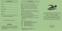 100er PACK Deutscher Schwimmpass mit Eindruck des DOSB Sportabzeichens, grün